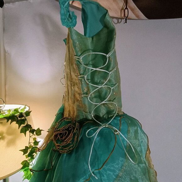 EUC: Girls' CALLA Collection sz 10 Turquoise & Gold Formal Dress - Picture 6 of 8